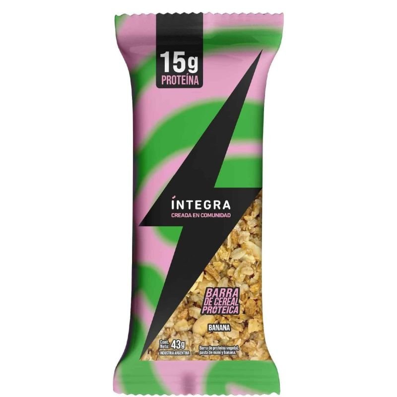 Barra Cereal Proteica - Integra PASTA DE MANÍ Y BANANA · 43g