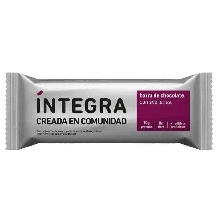 Barra de chocolate CHOCOLATE, PASTA DE MANÍ Y AVELLANA · 41g