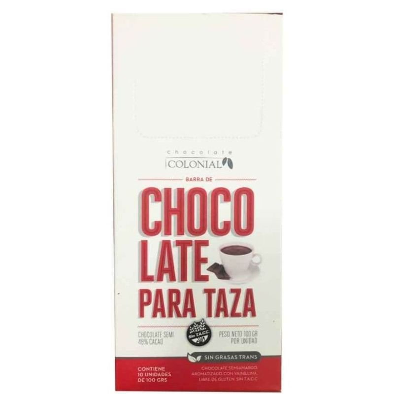 Barra de chocolate negro para taza CHOCOLATE PARA TAZA · 100g
