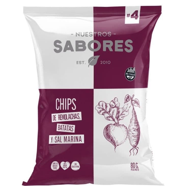 Chips REMOLACHA Y BATATA CON SAL MARINA · 80g