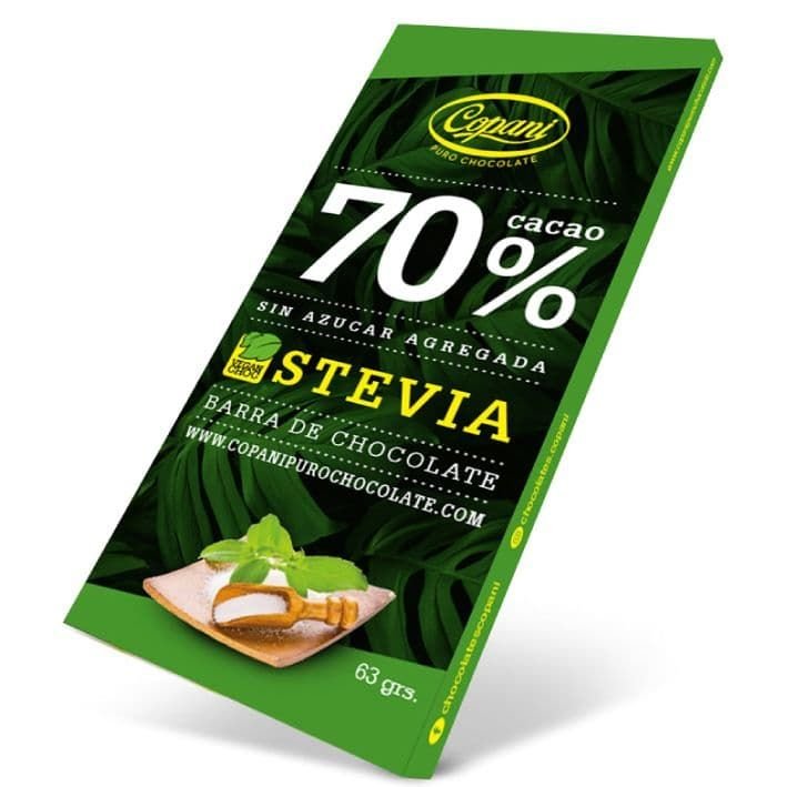Chocolate 70% CACAO + STEVIA · 63g