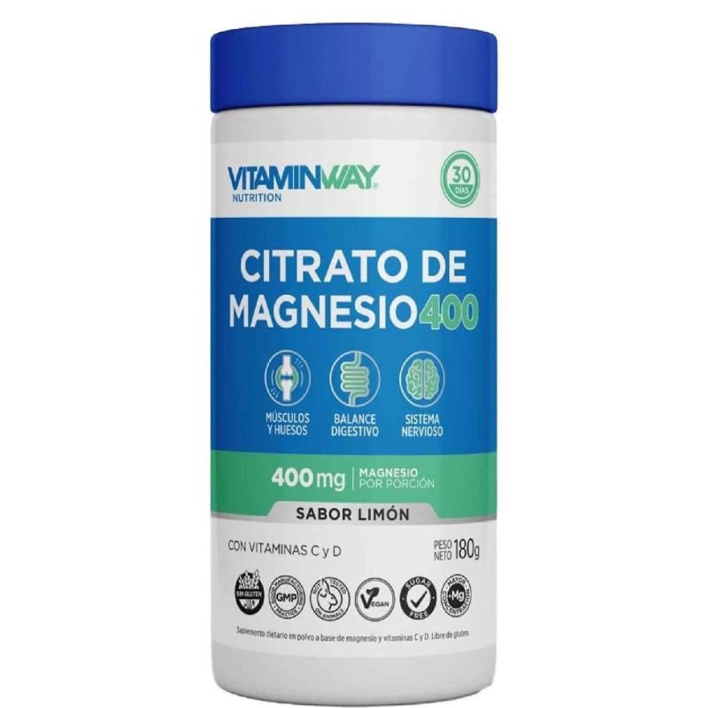 Citrato de Magnesio 400 LIMÓN · 180g