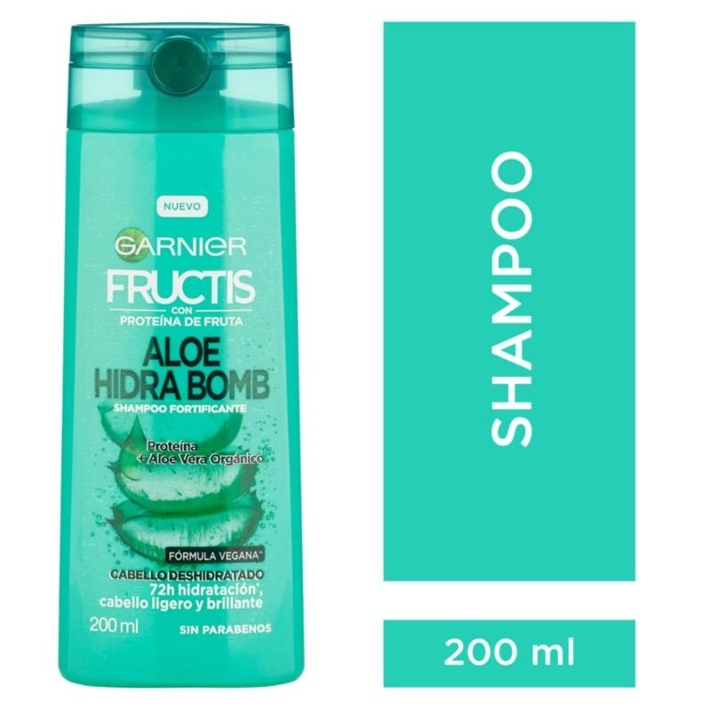 Conseguí un súper pelo con el shampoo Aloe Hidra Bomb 200ml Fructis Garnier