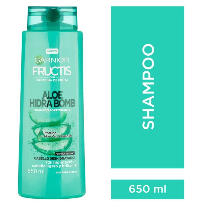 Conseguí un súper pelo con el shampoo Aloe Hidra Bomb 650ml Fructis Garnier