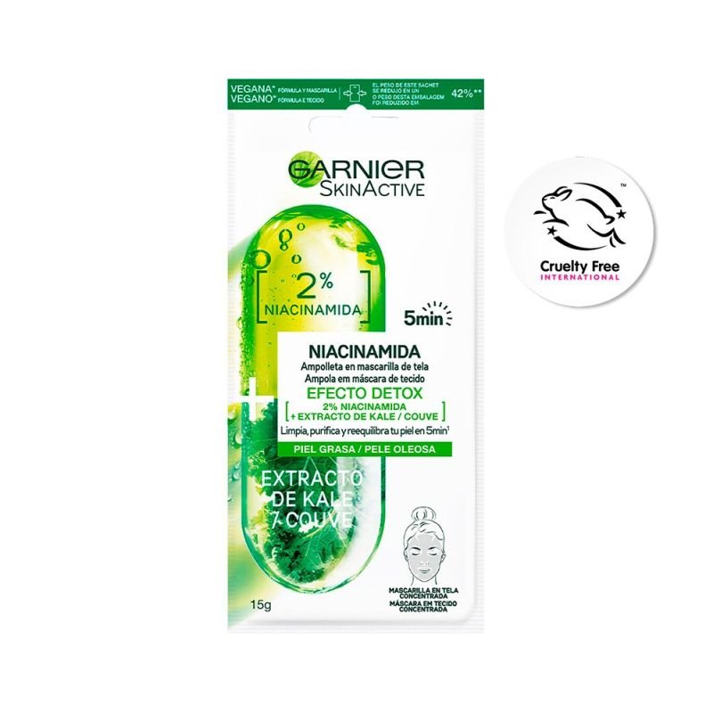 Mascarilla de tela - 2% Niacinamida + Kale