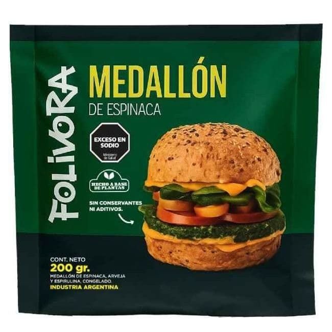 Medallon ESPINACA, ARVEJAS Y ESPIRULINA · 200g