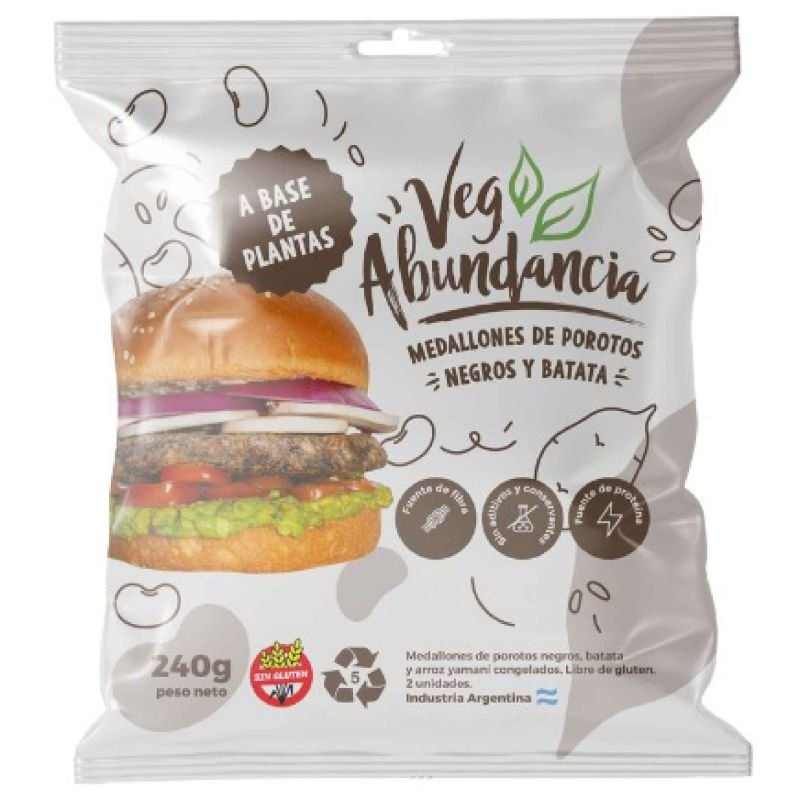 Medallones POROTO NEGRO Y BATATA · 2u