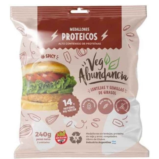 Medallones proteicos LENTEJAS Y SEMILLAS DE GIRASOL · 240g