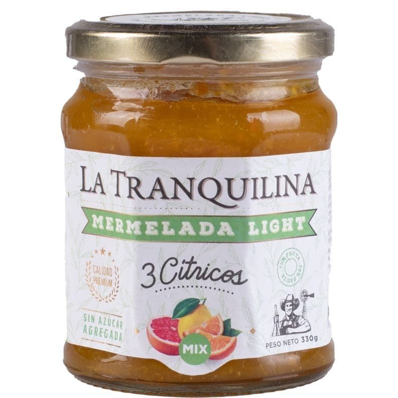 Mermelada Sin Azúcar 3 CÍTRICOS: NARANJA, LIMÓN Y POMELO · 330g