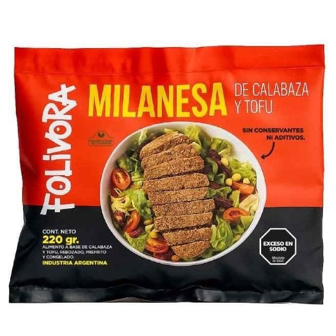 Milanesa calabaza, tofu y frutos secos