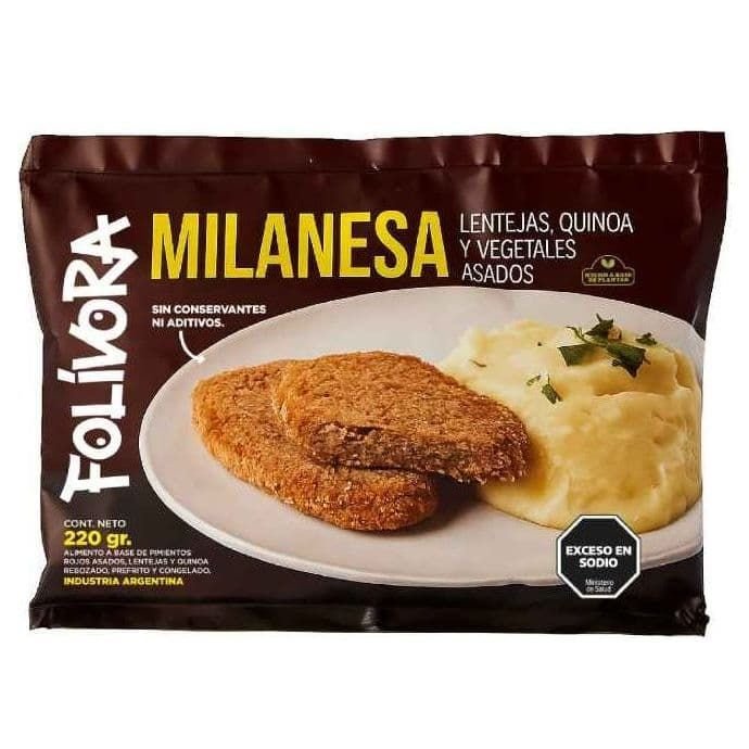 Milanesa LENTEJAS, QUINOA Y VEGETALES ASADOS · 220g