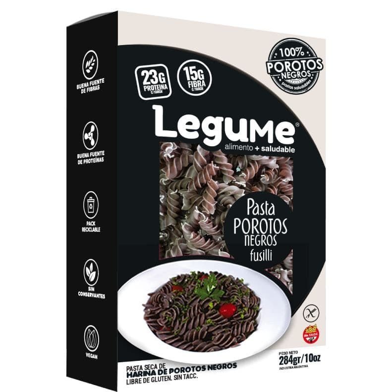 Pasta Fusilli - Legume POROTOS NEGROS · 284g