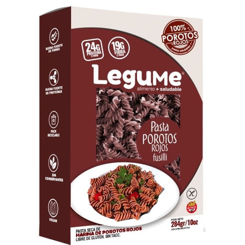 Pasta Fusilli - Legume POROTOS ROJOS · 284g