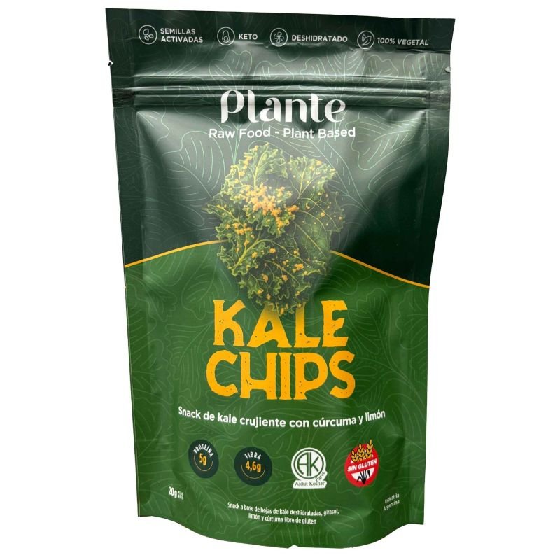 Snack Crujiente KALE CRUJIENTE CON CURCUMA Y LIMON · 20g