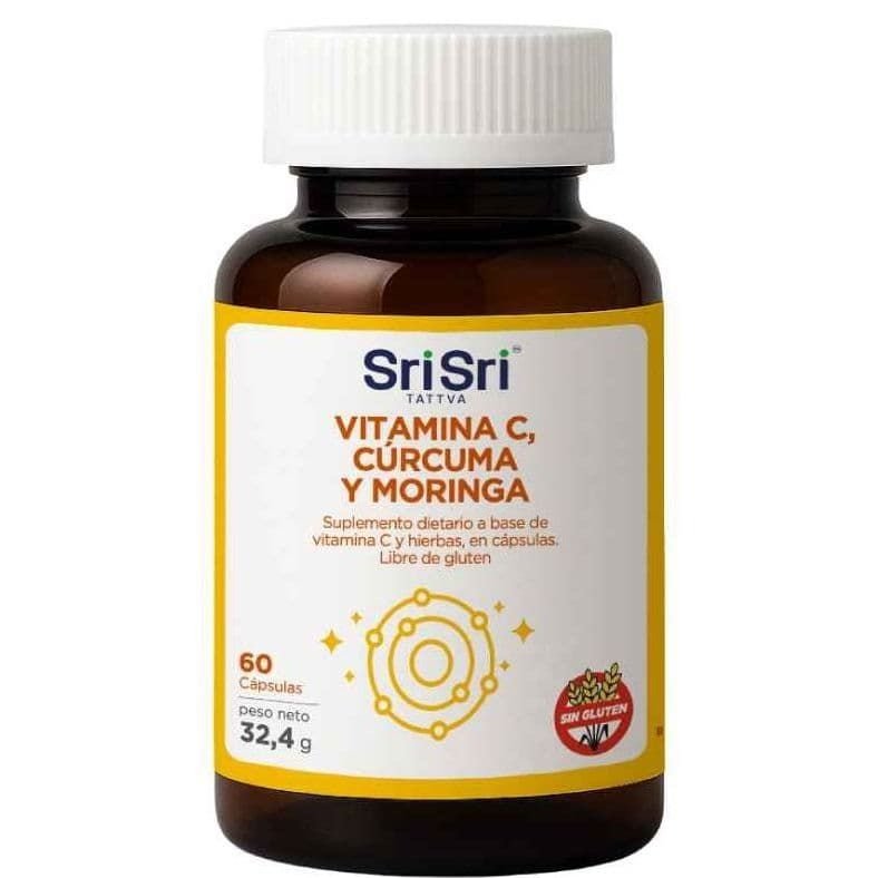 Suplemento Antioxidante VITAMINA C, CURCUMA Y MORINGA · 60g