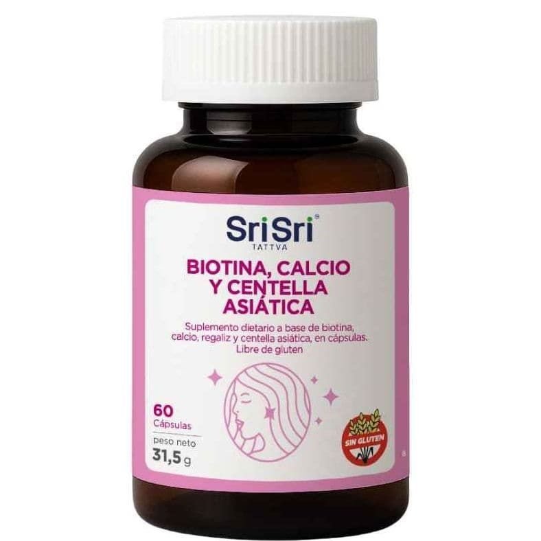 Suplemento Cuidado del cabello BIOTINA, CALCIO Y CENTELLA ASIÁTICA · 60g