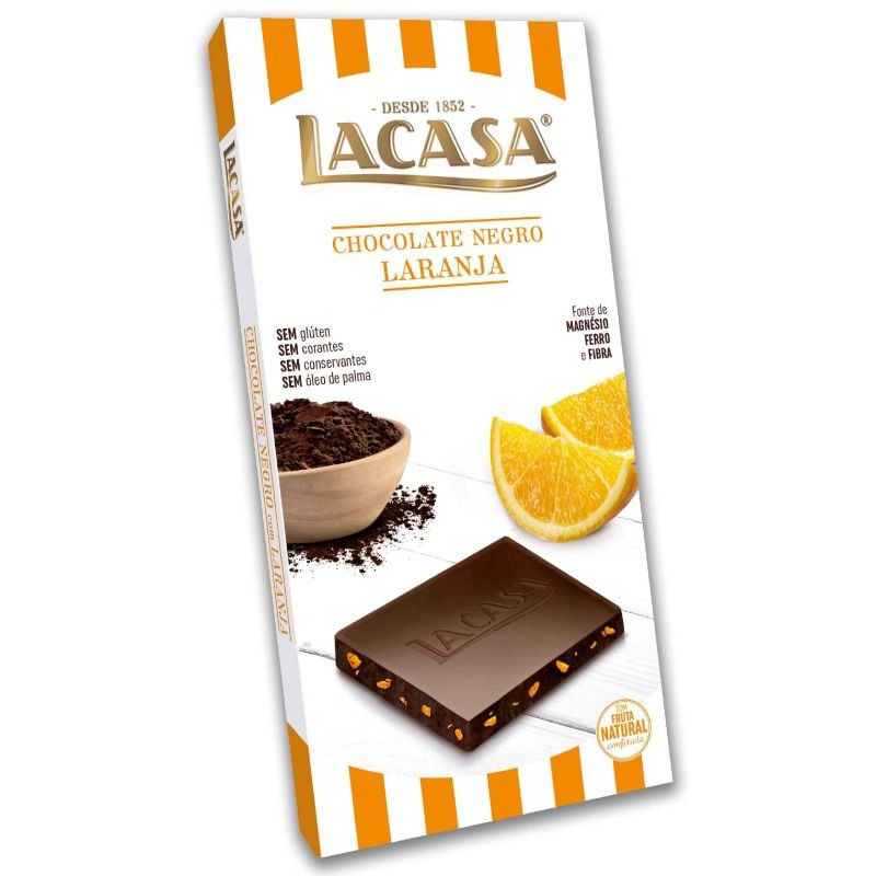 Tableta de Chocolate CHOCOLATE NEGRO CON NARANJA · 100g