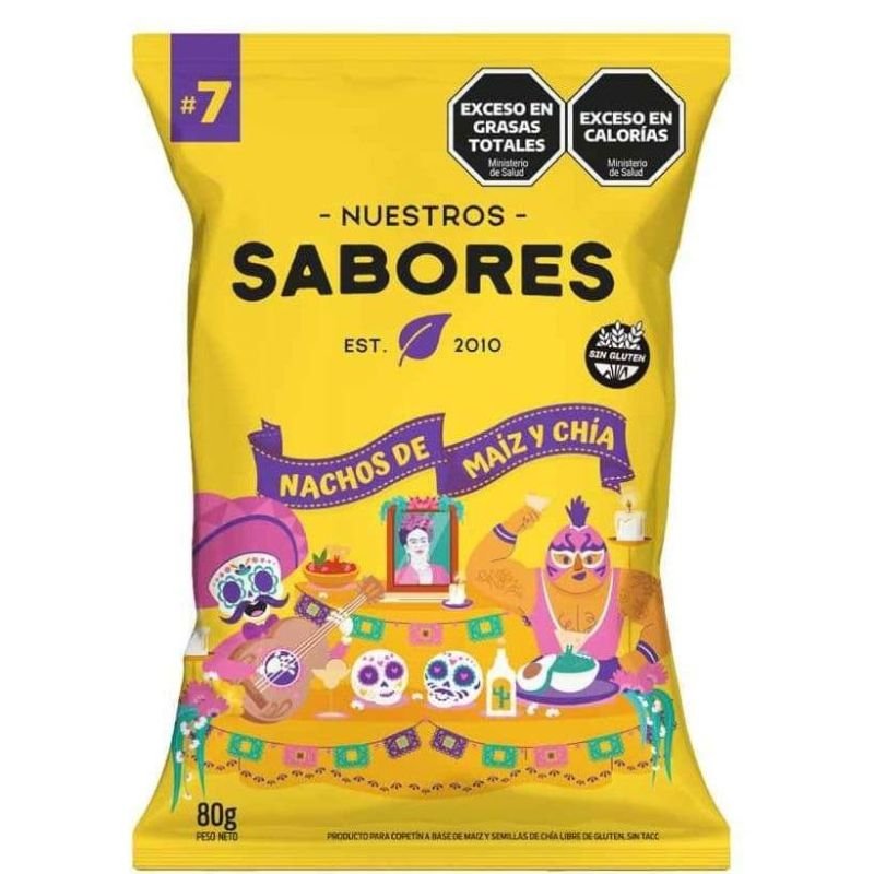 Tortilla chips con chia · 80g