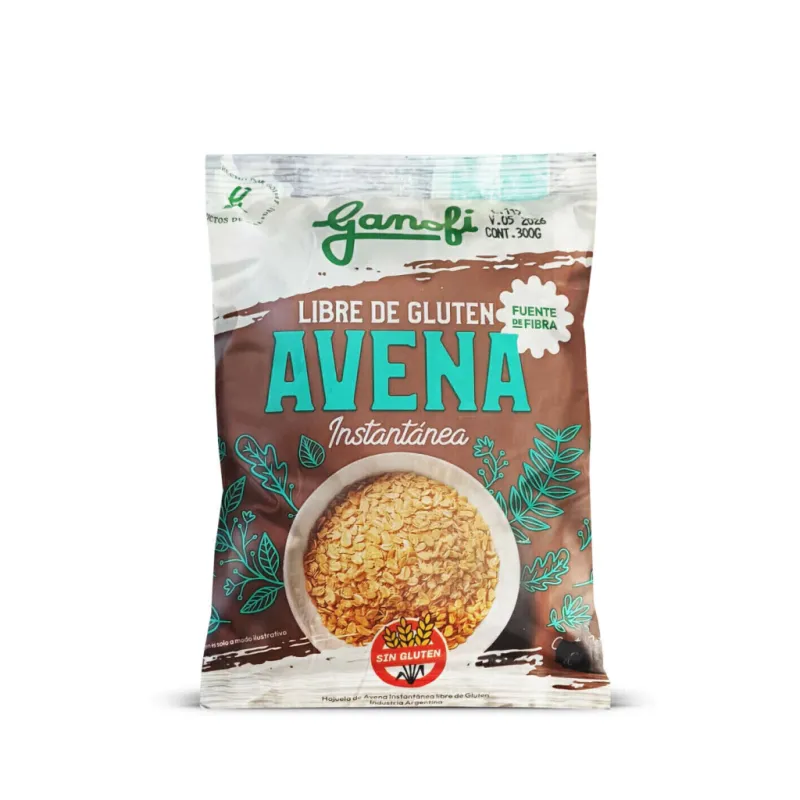 Avena Instantánea libre de gluten Ganofi x 300g