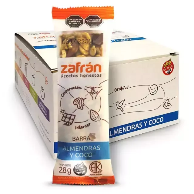 Barritas de Almendras y Coco ZAFRÁN x 12u
