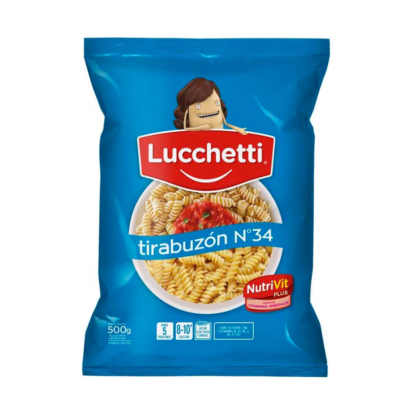 Fideos Tirabuzón N°34