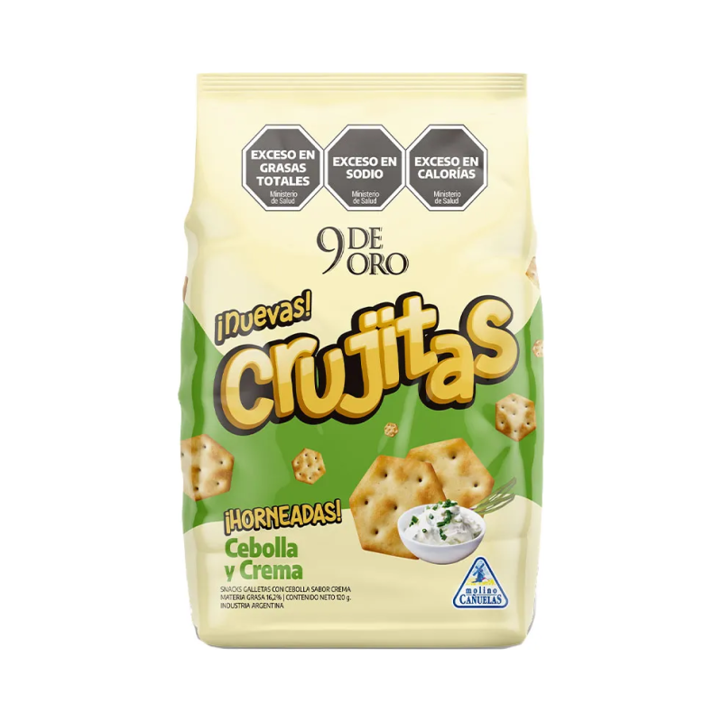 Crujitas Sabor Cebolla y Crema 9 de Oro 120 g