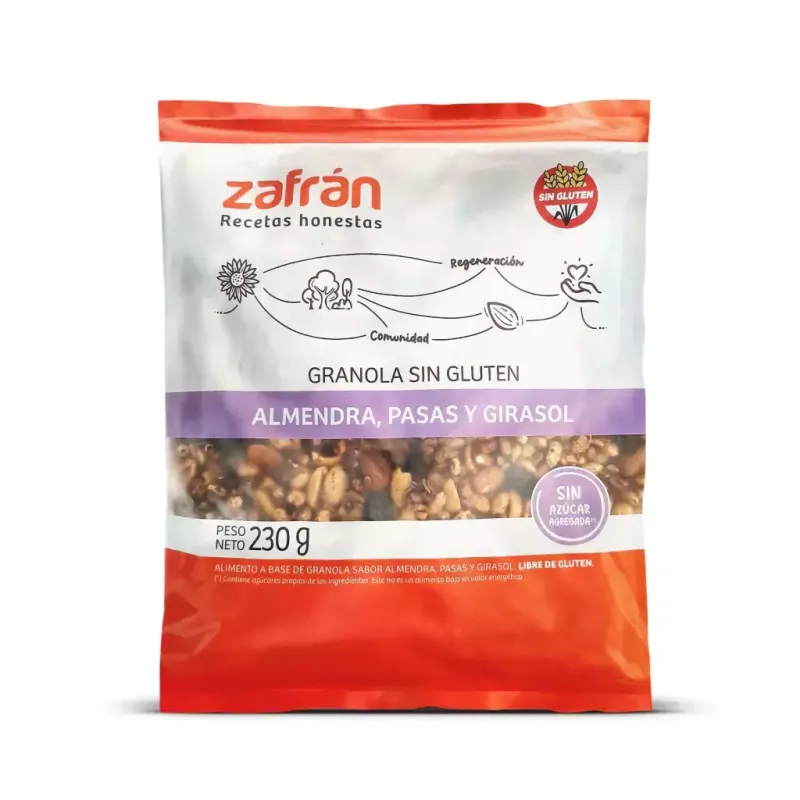 Granola con Almendras, Pasas y Girasol ZAFRÁN x 230g
