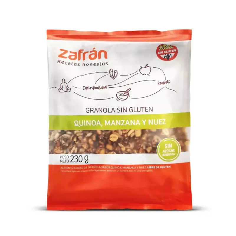 Granola con Manzana, Nuez y Quinoa ZAFRÁN x 230g