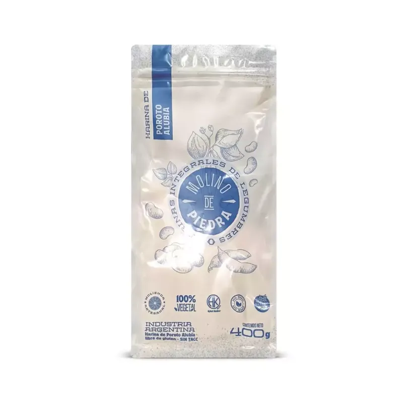 Harina Integral de Porotos Alubia Molino de Piedra x 400g