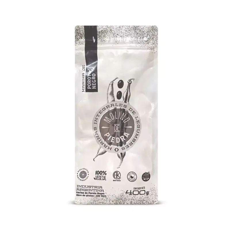 Harina Integral de Porotos Negros MOLINO DE PIEDRA x 400g