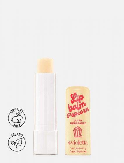Lip Balm bálsamo ultrahidratante, versiones Popcorn, Grape, Gummybear, Lemon pie, caramel, berries, chocolate