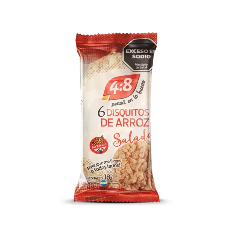 Disquitos de Arroz Integral Salados 4:8 x 18g