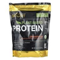 California Gold Nutrition, Proteína deportiva de origen vegetal con concentrado de proteína de arroz pardo ecológico, semillas de lino, semillas de chia, bojo de canela, 907 g