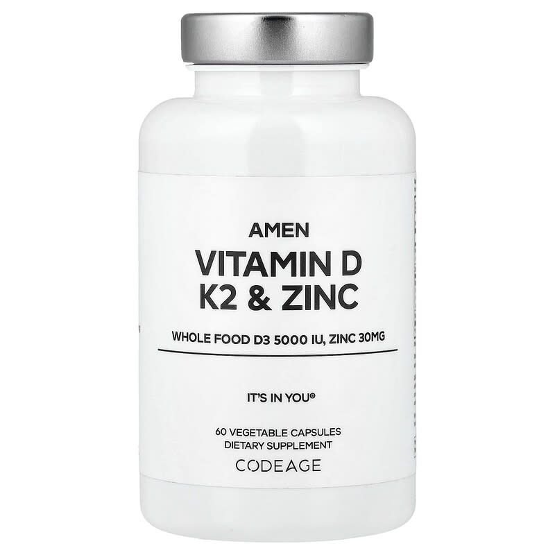 Codeage, Amen, vitamina D, K2 y zinc