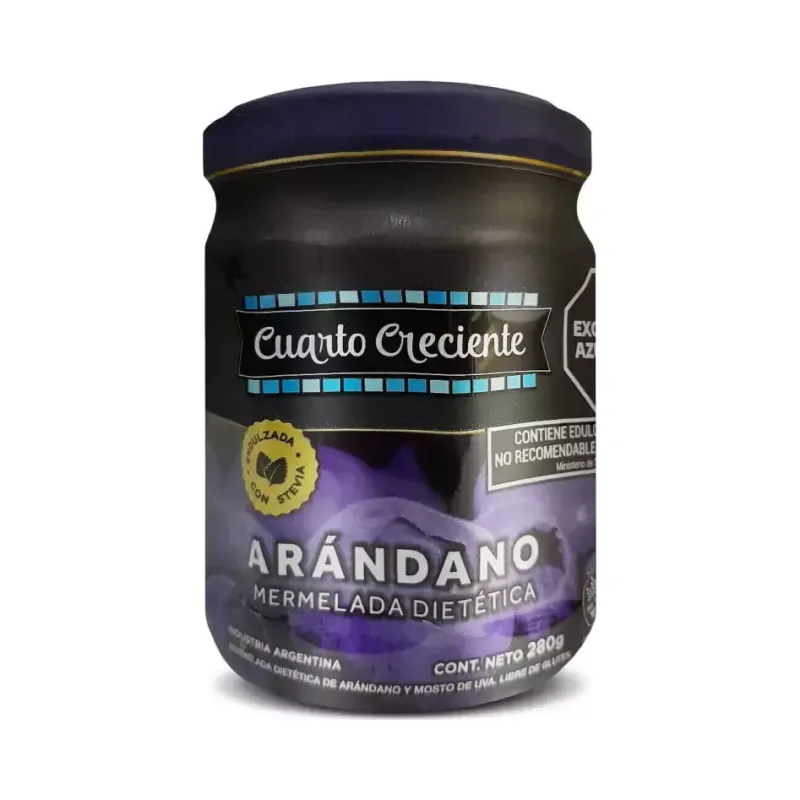 Mermelada de Arándanos con Stevia CUARTO CRECIENTE x 300g