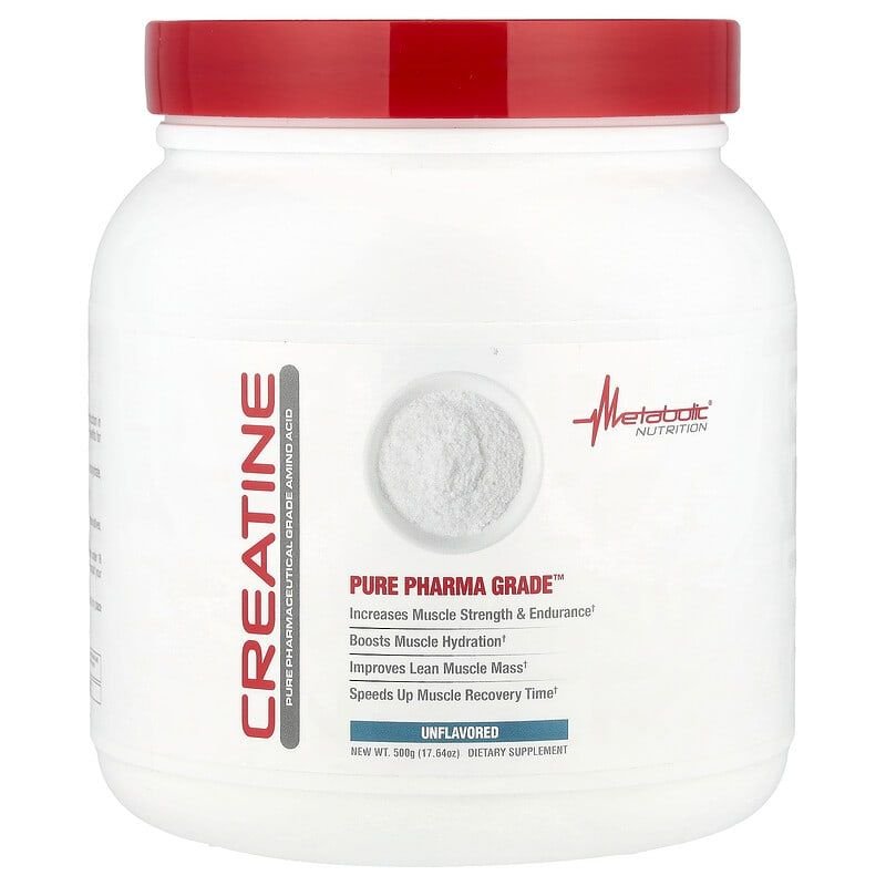 Metabolic Nutrition, Creatina, sin sabor, 500 g (17,64 onzas)