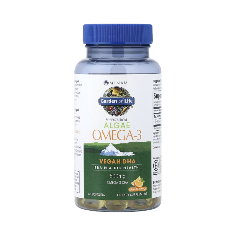 Minami Nutrition, Garden of Life®, Algas Omega-3, naranja