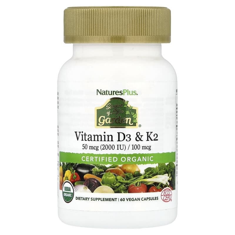 NaturesPlus, Source of Life Garden®, Vitamina D3 y K
