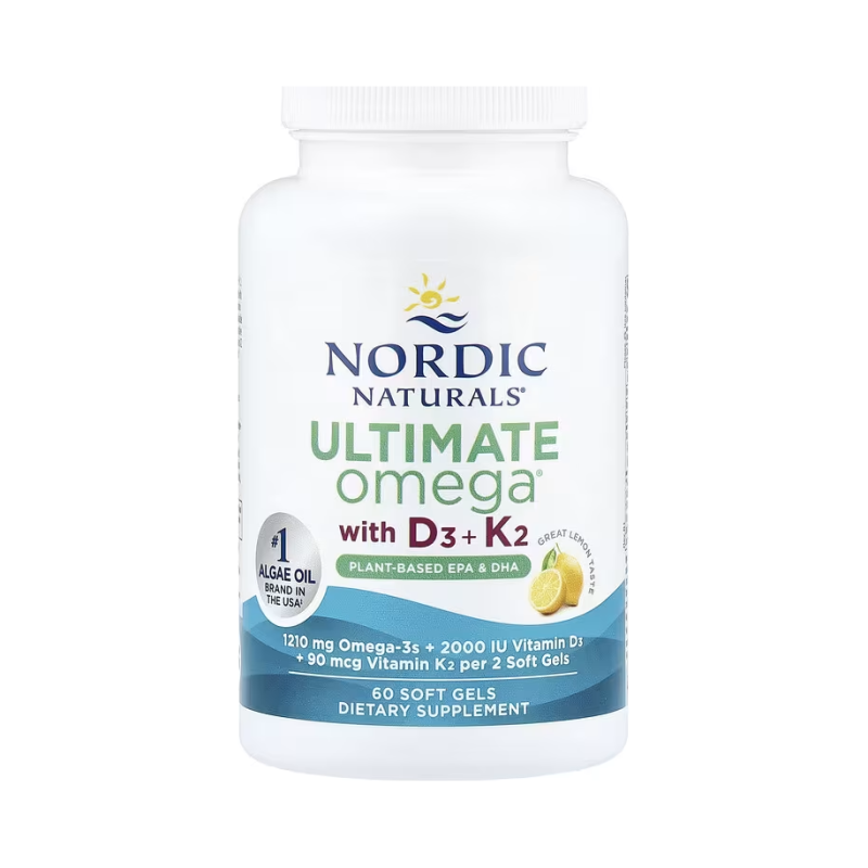 Nordic Naturals, Lo último en omega®,  de origen vegetal con D3 + K2, limón