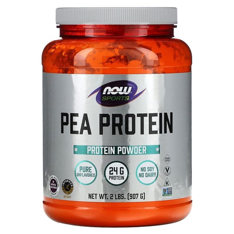 NOW Foods, Deporte, Proteína de guisante, pura sin sabor