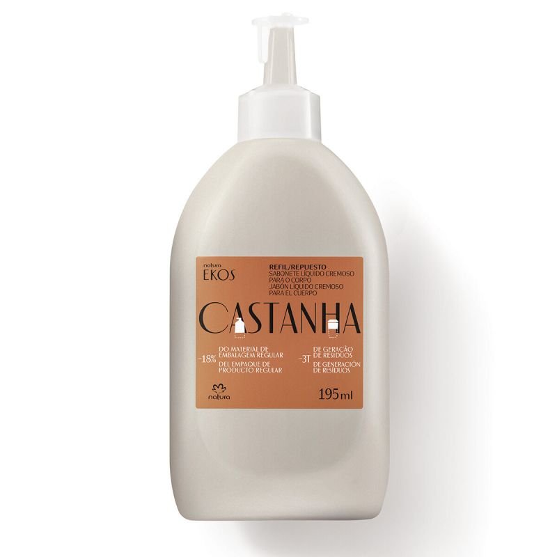 Repuesto Jabón Líquido Cremoso Ekos Castaña 195 ml