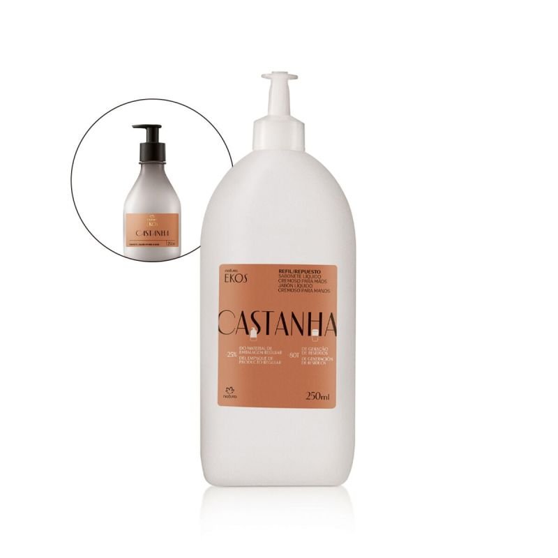 Repuesto Jabón Líquido para Manos Ekos Castaña 250 ml
