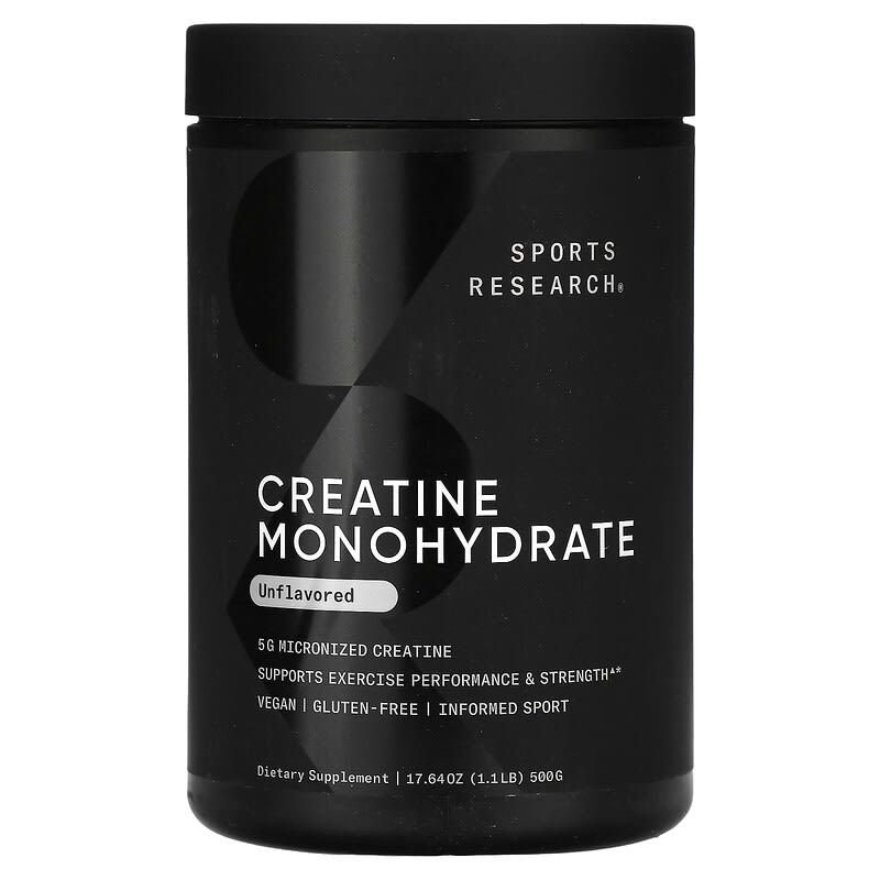 Sports Research, Monohidrato de creatina, sin sabor