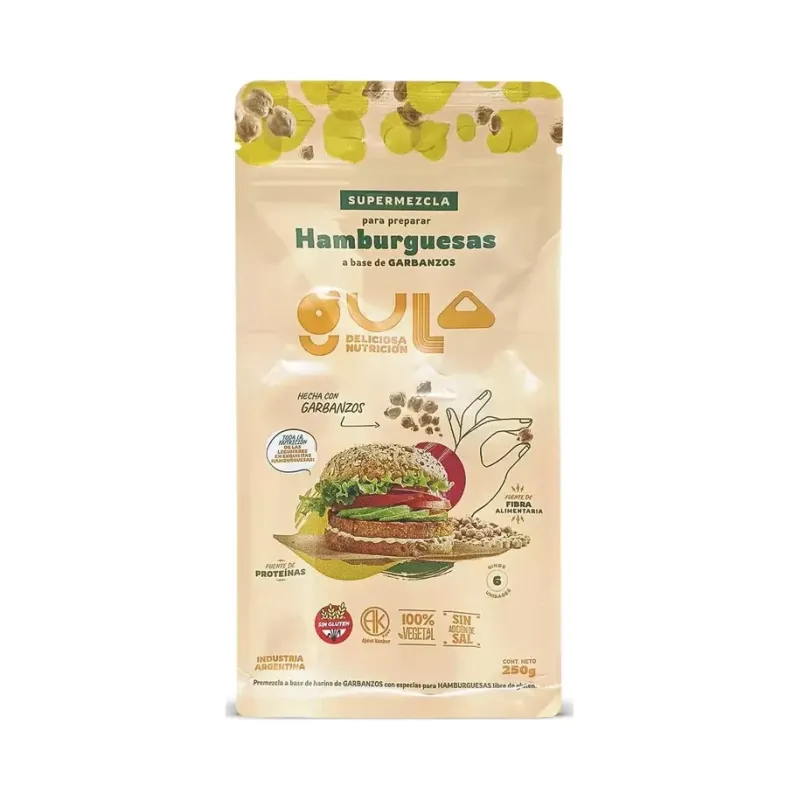 Super Mix para Hamburguesas base Garbanzos GULA x 250g