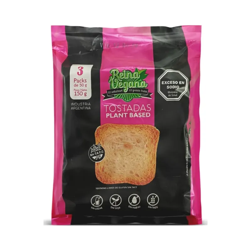Tostadas Plant Based REINA VEGANA x 150g